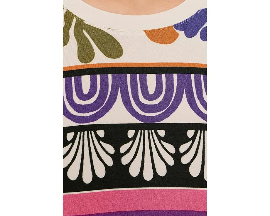 Футболка Johnny Was The Janie Favorite с длинным рукавом и круглым вырезом в цветочный принт