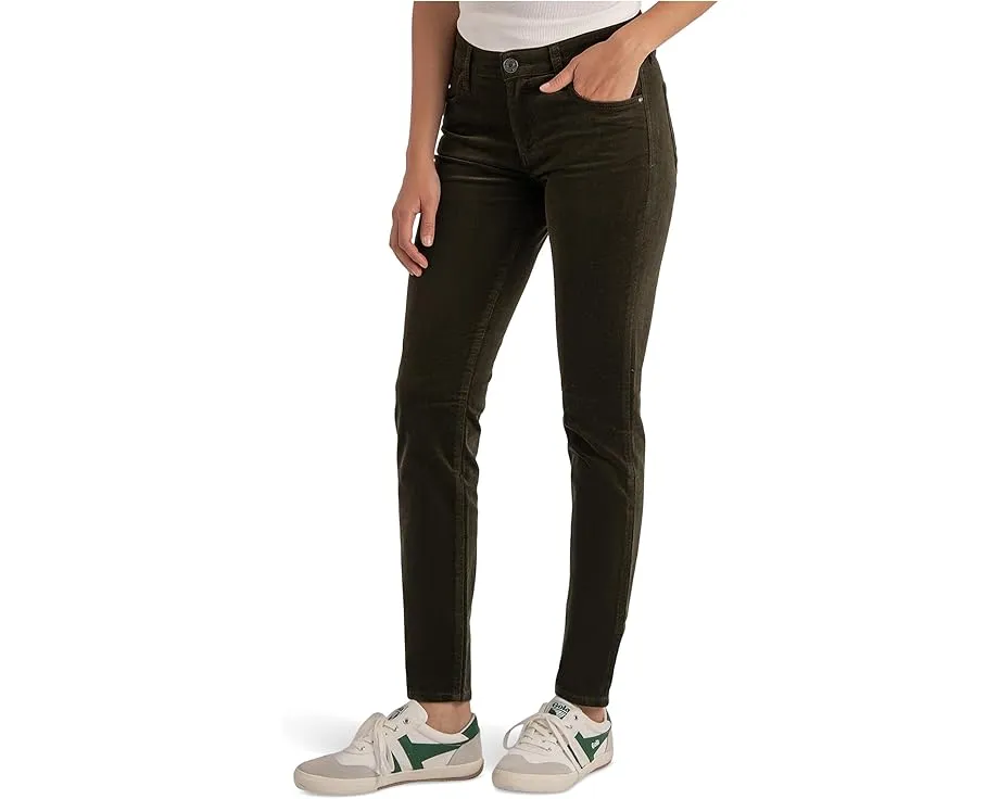 Узкие джинсы KUT from the Kloth из вельвета в оливковом цвете