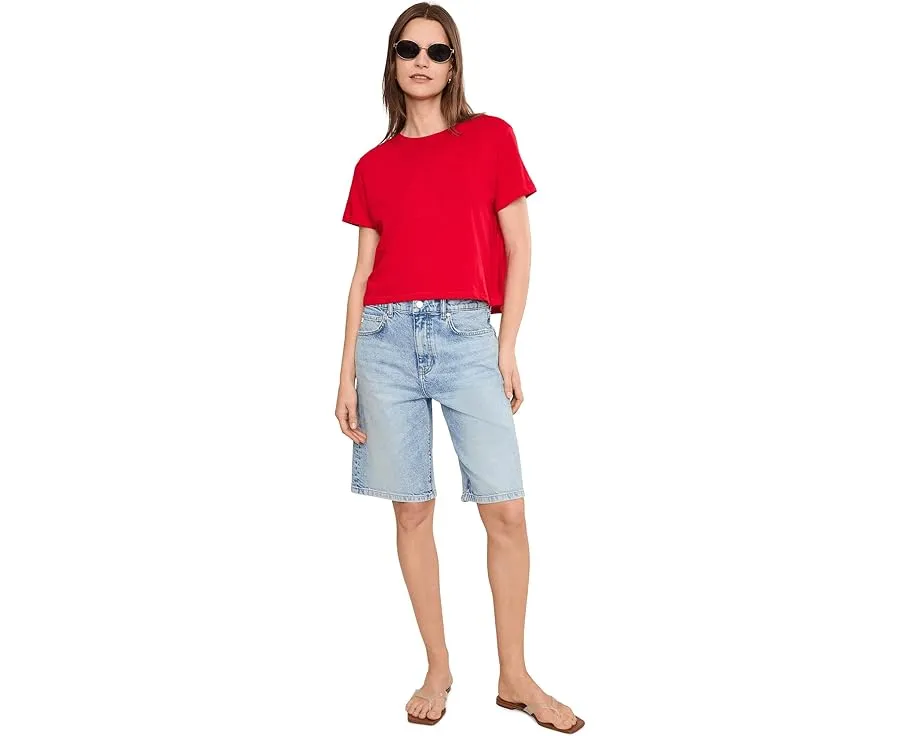 Футболка Bella Tee Slub Madewell Varsity Red хлопковая классическая