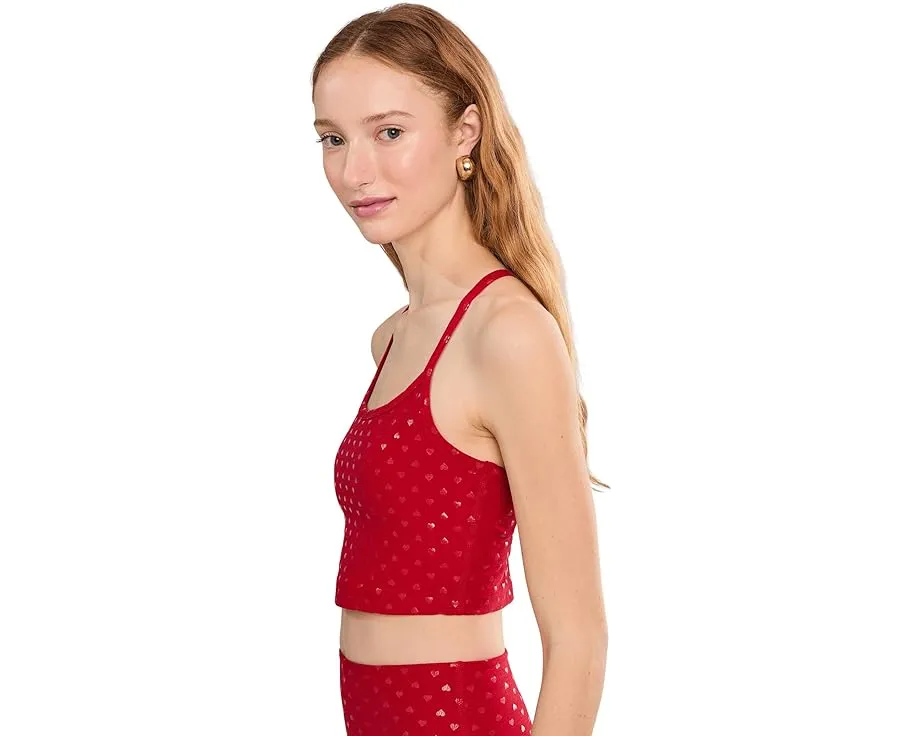 Кроп-топ Beyond Yoga Softshine Slim с ракребеком и блестящим принтом