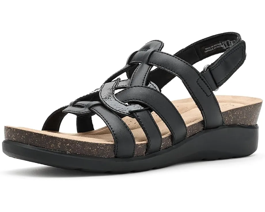 Сандалии Calenne Gracie Clarks на ремешках с клином и стелькой Ultimate Comfort