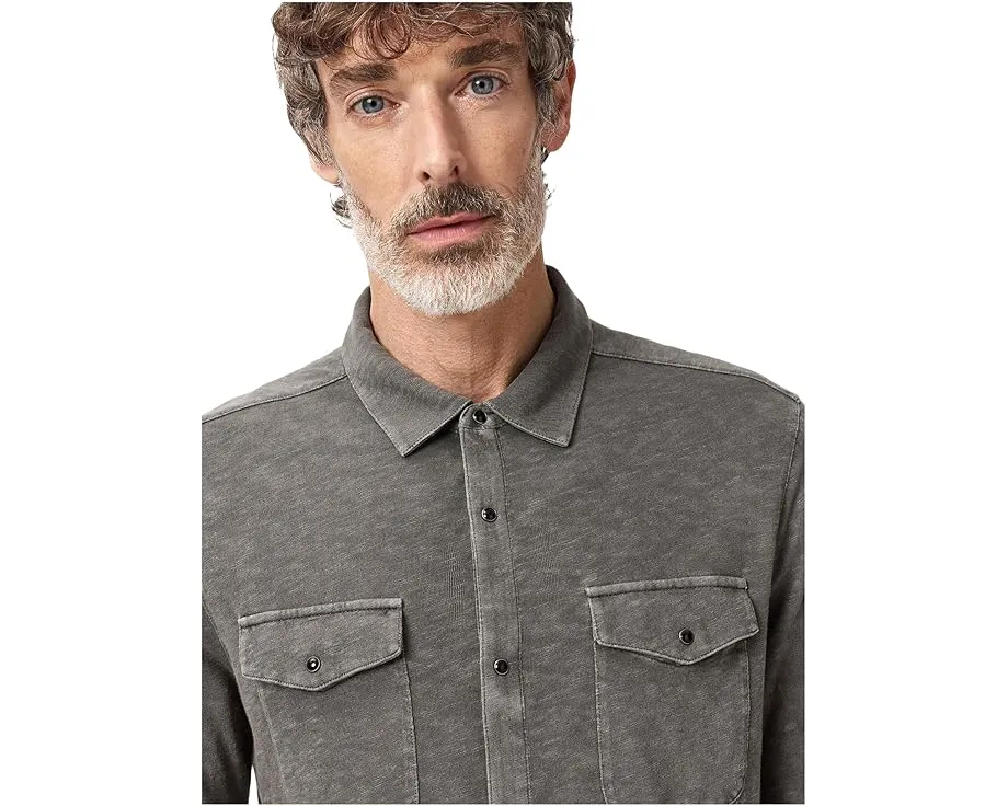 John Varvatos Arvon вязаная рубашка в стиле вестерн с карманами