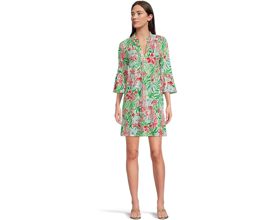 Платье Lilly Pulitzer Hayes из пима-хлопка с кружевной отделкой