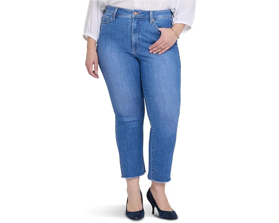 Укороченные джинсы клеш Billie с бахромой и высокой посадкой от NYDJ