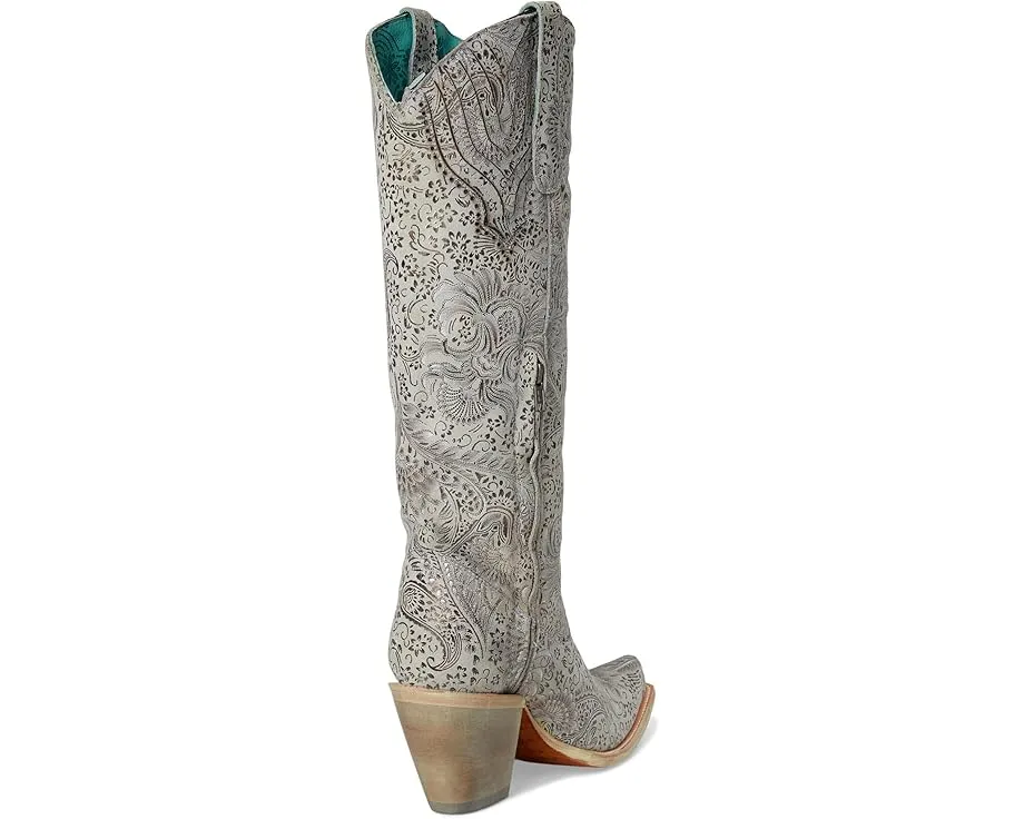Ботинки Corral A4482 с серебряной вышивкой и острым носком
