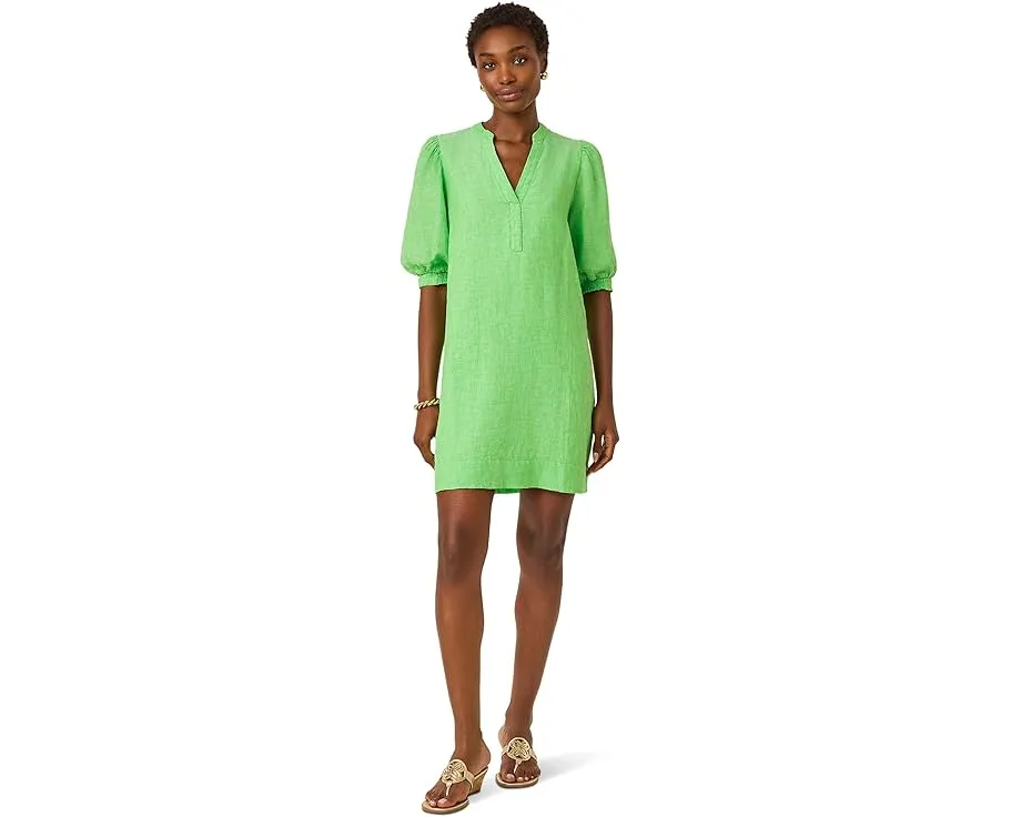 Платье Lilly Pulitzer Mialeigh с рукавом три четверти из льна