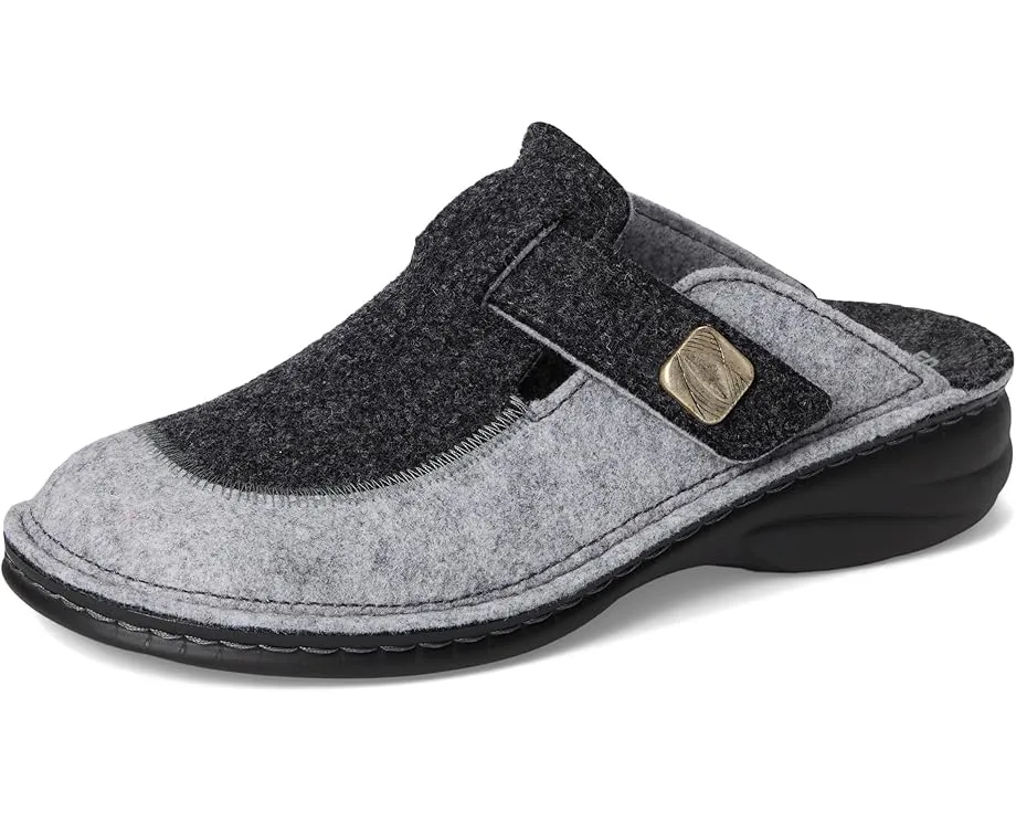 Клоги Finn Comfort Antholz Anthrazit Doublefilz из шерсти с войлочной стелькой