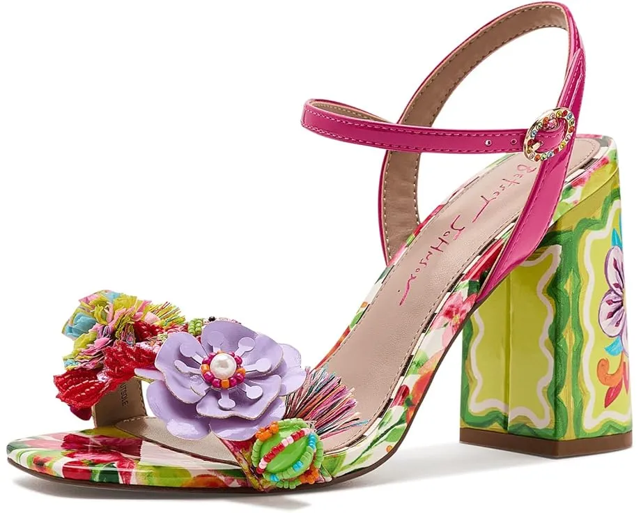 Сандалии Masen на каблуке от Blue by Betsey Johnson с цветочным декором