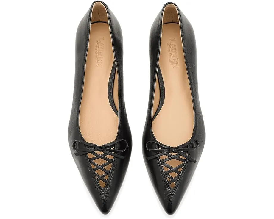 Балетки Lauren Ralph Lauren Londyn на шнуровке из кожи Nappa с острым носком