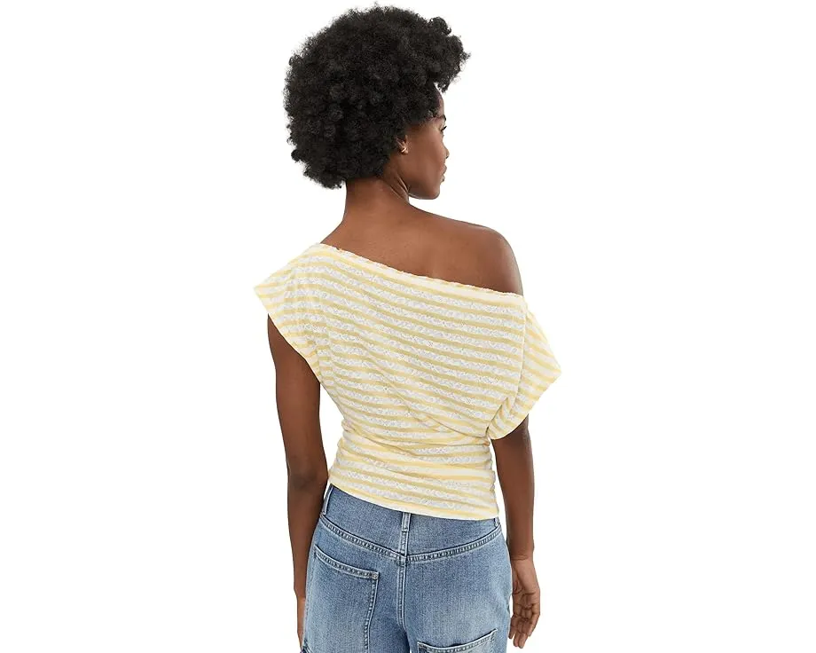 Топ Free People Ellie Black Combo с открытыми плечами