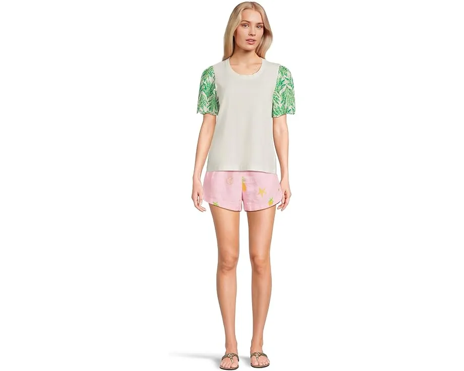 Трикотажный топ Brittan с фестончатыми рукавами от Lilly Pulitzer