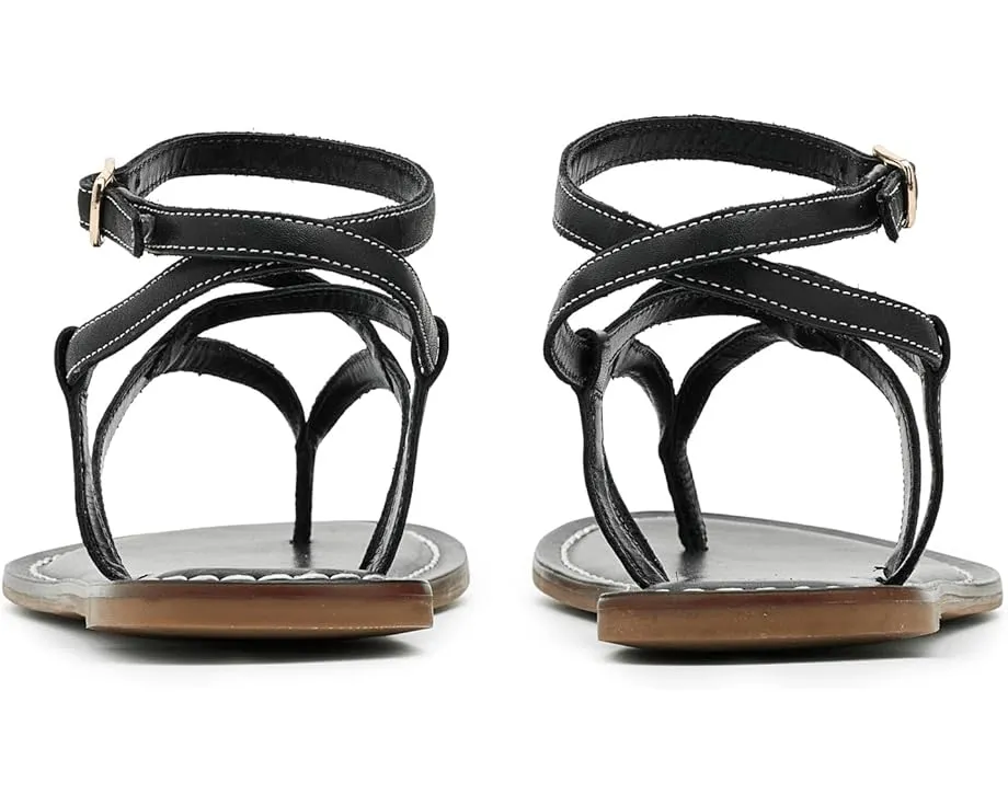 Сандалии Bernardo Mallorie с геометрическим верхом и регулируемой лодыжечной лямкой