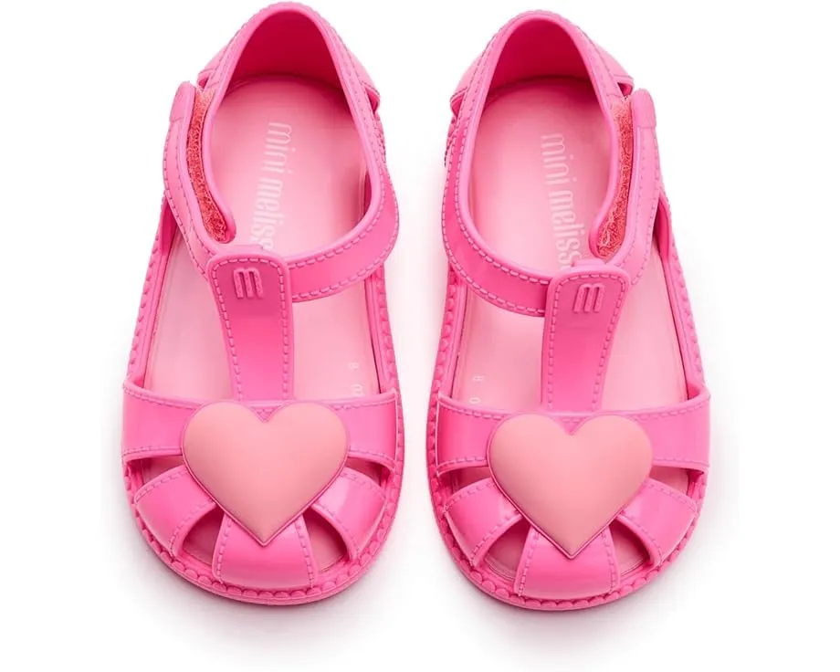 Mini Melissa Сандалии Hip Heart Ballerina для малышей с липучкой и водонепроницаемым ПВХ