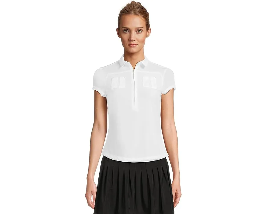 Поло Jamie Sadock Solid Sunsense с сетчатой вставкой и защитой SPF