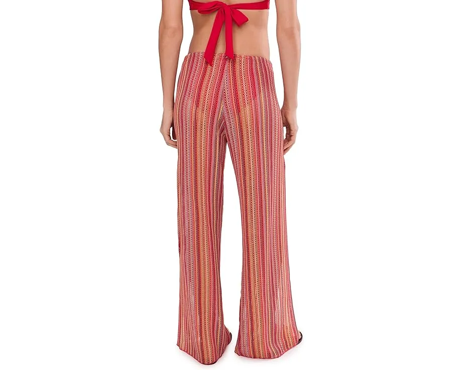 Штаны BECCA Seaside Crochet Knit с разрезом по бокам и регулируемым поясом