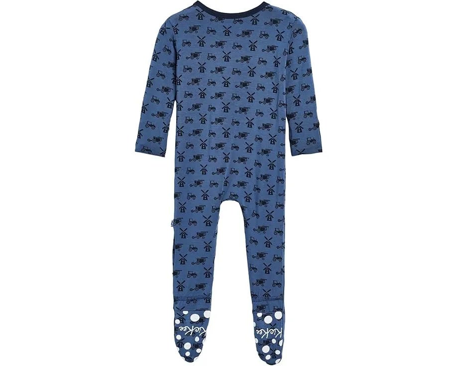 Kickee Pants Kids комбинезон для младенцев с двухсторонней молнией и мягкой подкладкой
