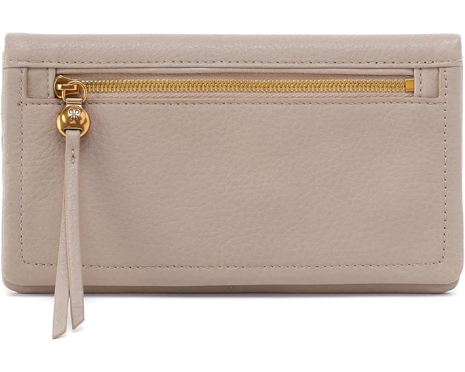 Кожаный кошелек HOBO Lumen с тиснением и застежкой