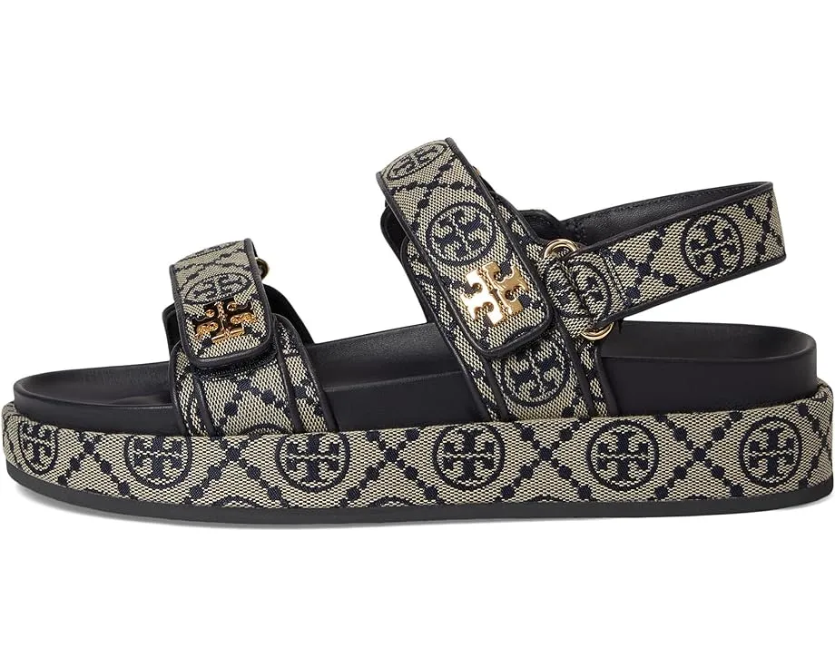 Спортивные сандалии Tory Burch Kira с монограммой T и ремешком на пятке