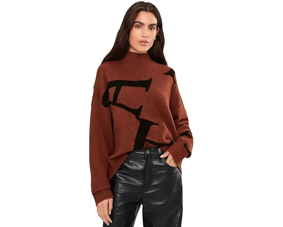 Свитер AllSaints A Star Jumper с воротником-стойкой из смеси шерсти