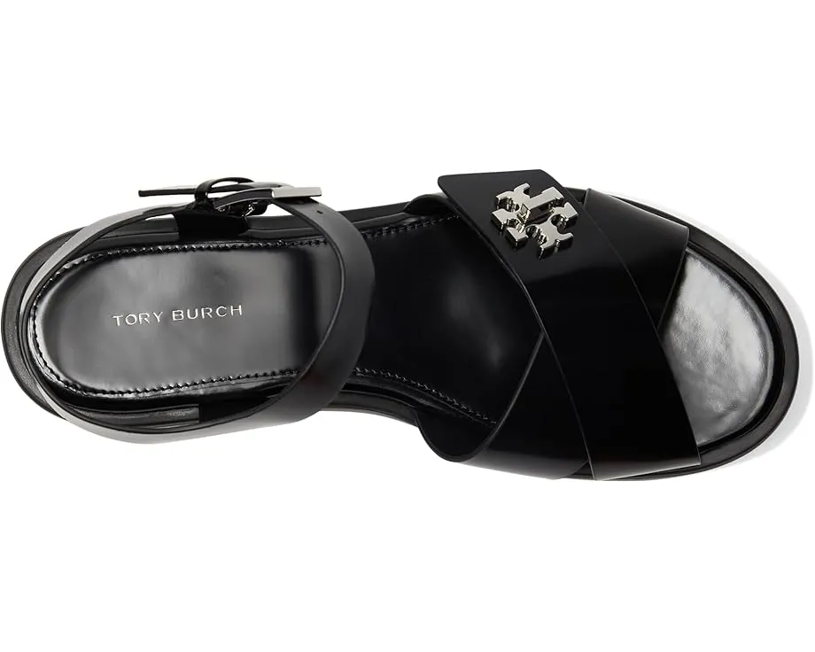 Tory Burch Сандалии T Lock Lug на каблуке 50 мм с перекрестными ремешками