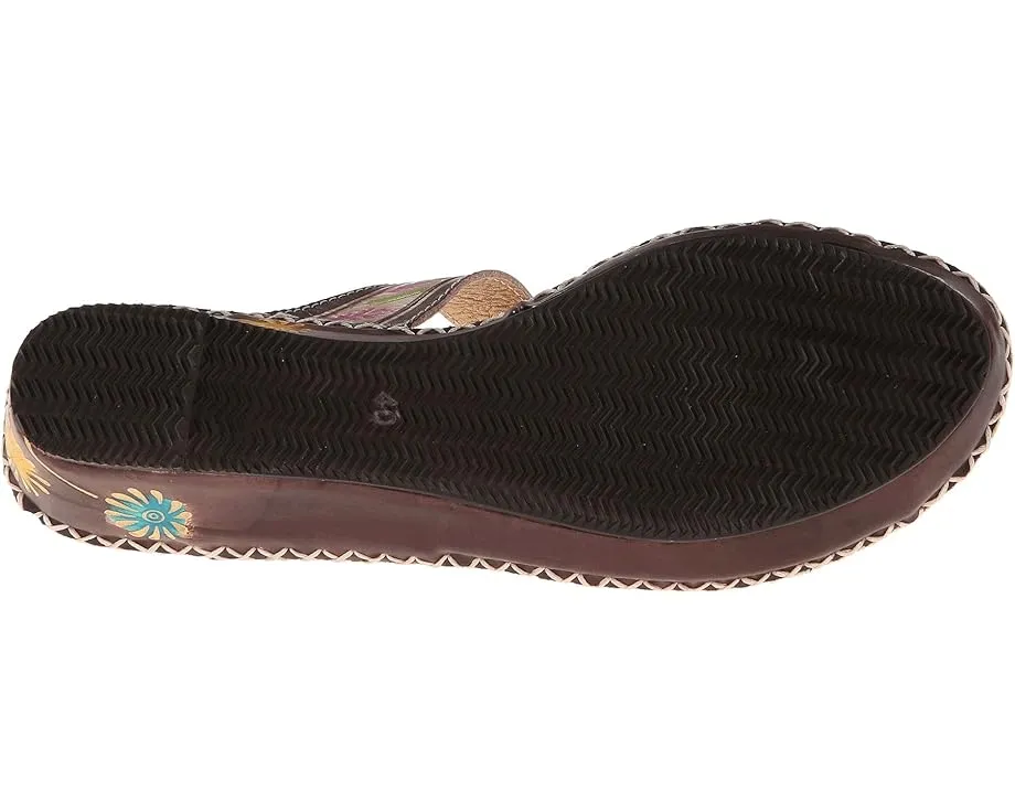 Сандалии L'Artiste by Spring Step Santorini с декоративными камнями и ручной росписью