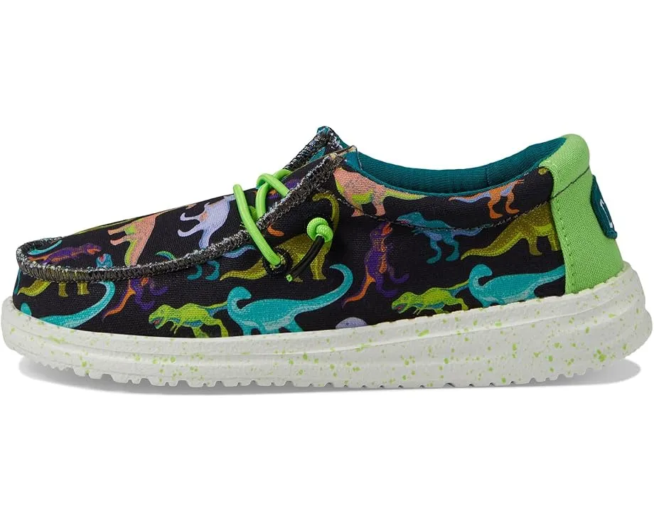 Детские лоферы Hey Dude Wally Dino для малышей с эластичными шнурками