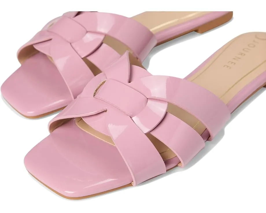 Сандалии Journee Collection Arrina с плоской подошвой и веганской кожей