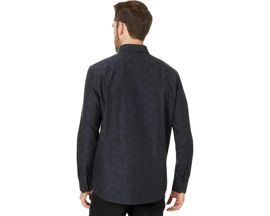Рубашка Johnston & Murphy Jacquard Skull с воротником на пуговицах