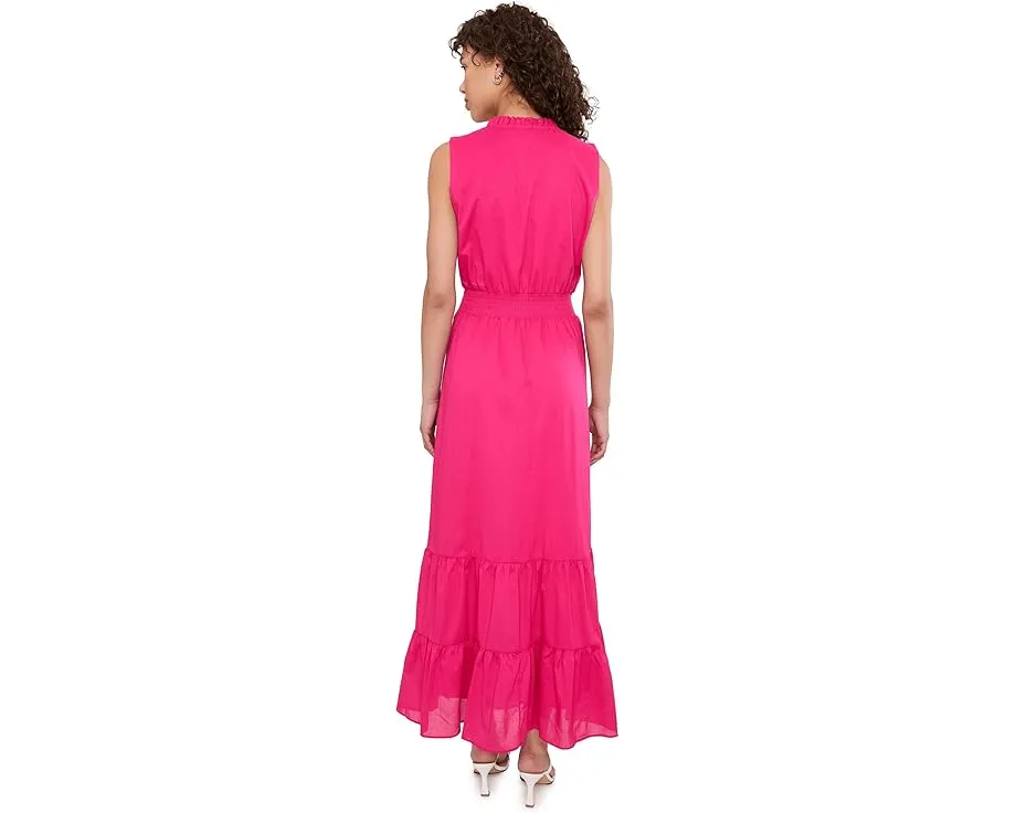 Макси платье Tie Neck Smocked Waist с завязками у горла Vince Camuto