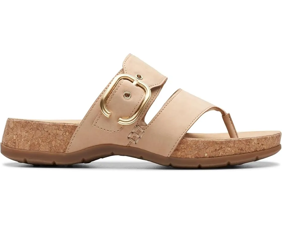 Плоские сандалии Clarks Reileigh Park в стиле вьетнамок с кожаным верхом