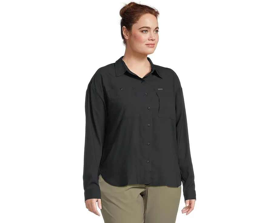 Рубашка Columbia Plus Size Silver Ridge Utility с длинным рукавом и UPF 50