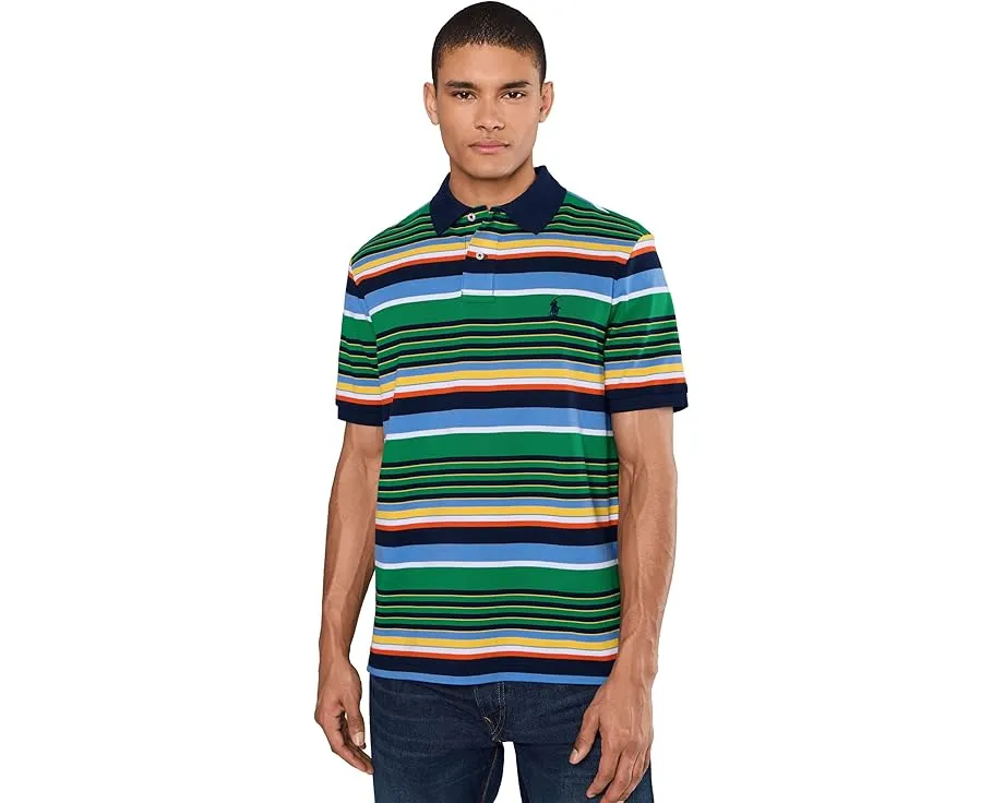 Поло Polo Ralph Lauren Classic Fit Striped Mesh из дышащего хлопка