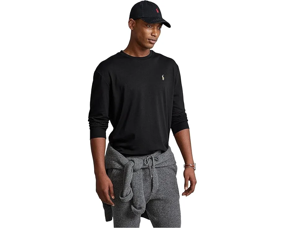 Классическая футболка Polo Ralph Lauren с длинным рукавом из мягкого премиального джерси
