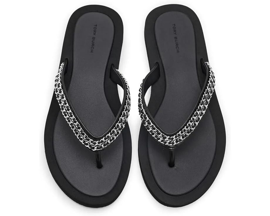 Шлепанцы Kira Chain Tory Burch с цепочкой