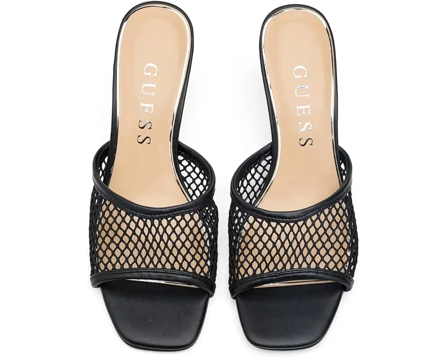 Сандалии Kebba на каблуке с сетчатыми ремешками и расклешенным каблуком GUESS