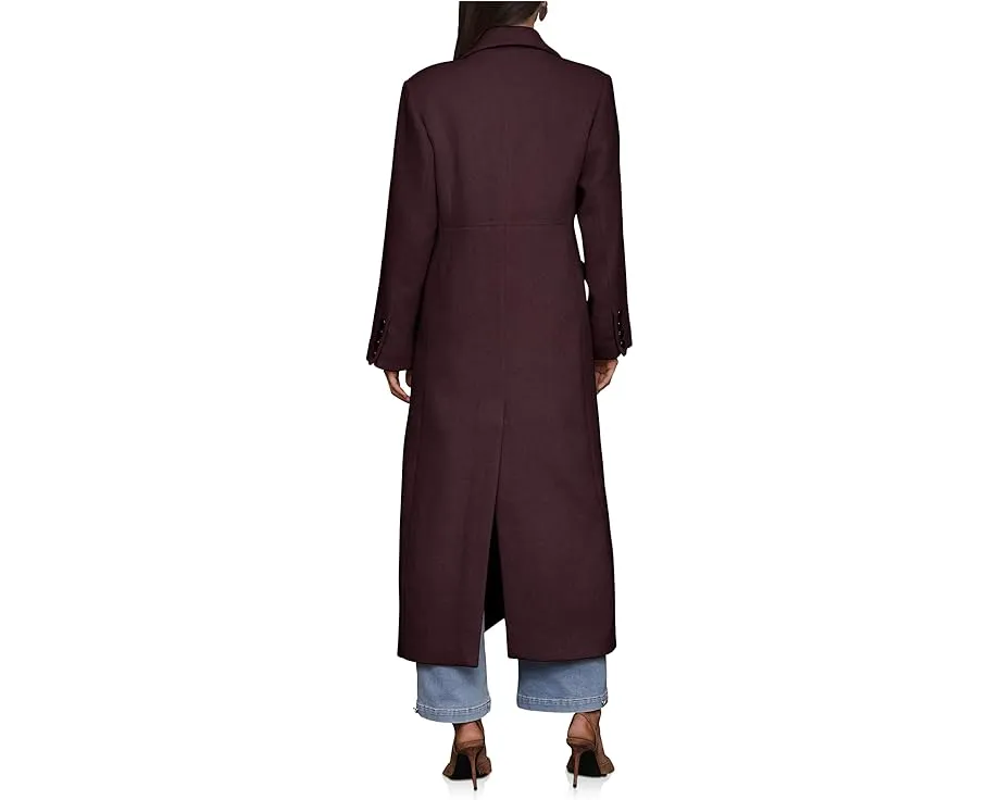 Приталенное пальто Avec Les Filles с подплечниками и длинным силуэтом