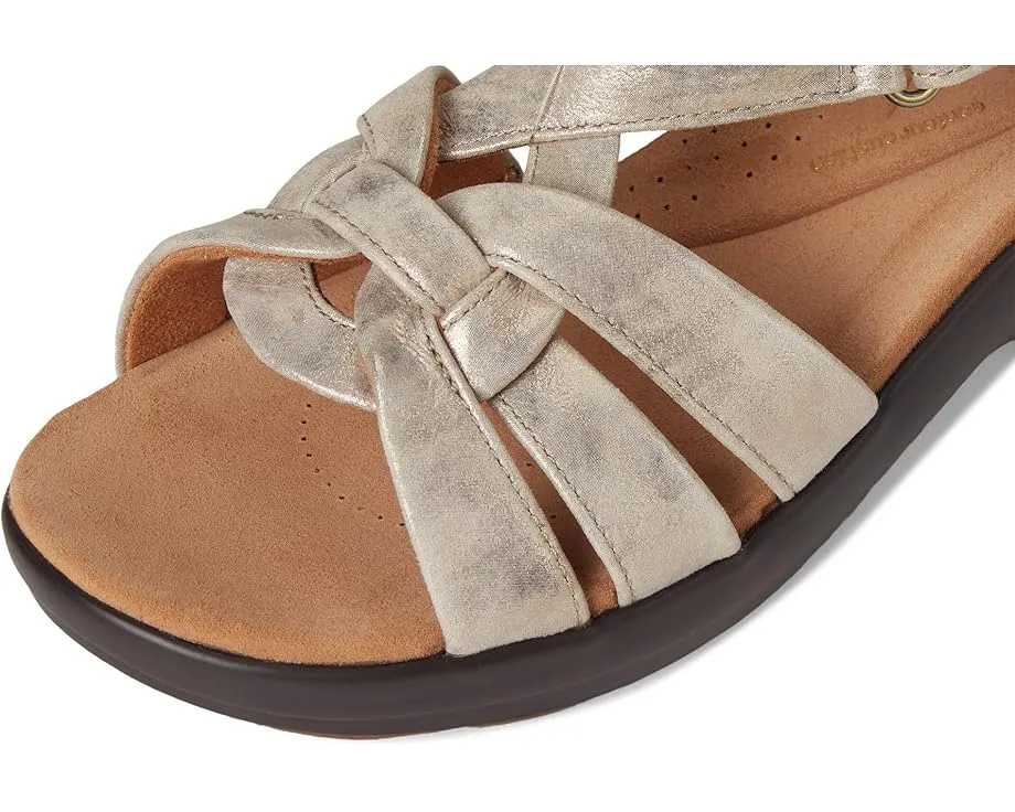 Сандалии Clarks Tuleah Cross из мягкой кожи с амортизирующей стелькой