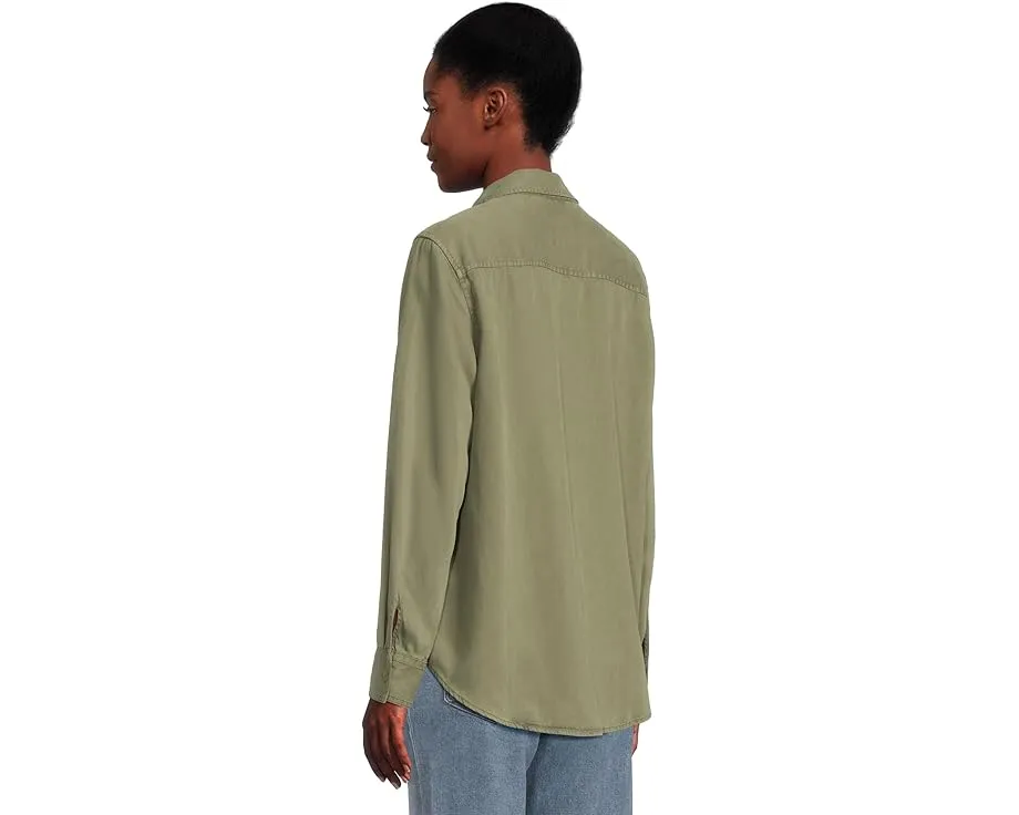 Блуза Tommy Bahama Sunwashed Twill с вышивкой и застежкой-поло