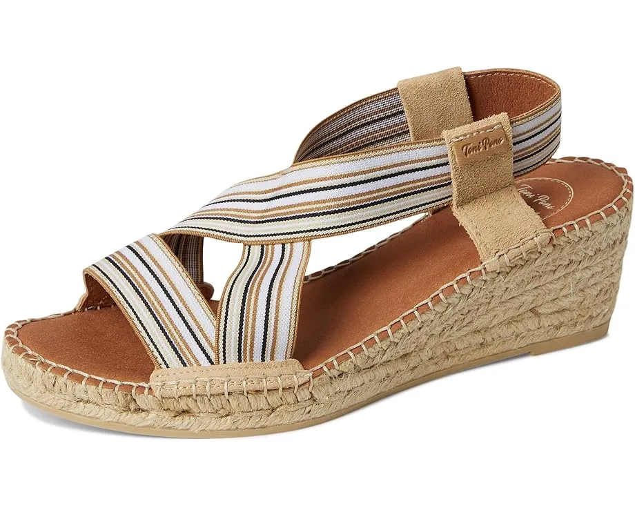 Сандалии Toni Pins Tina с ремешками и клиновидной подошвой из джута