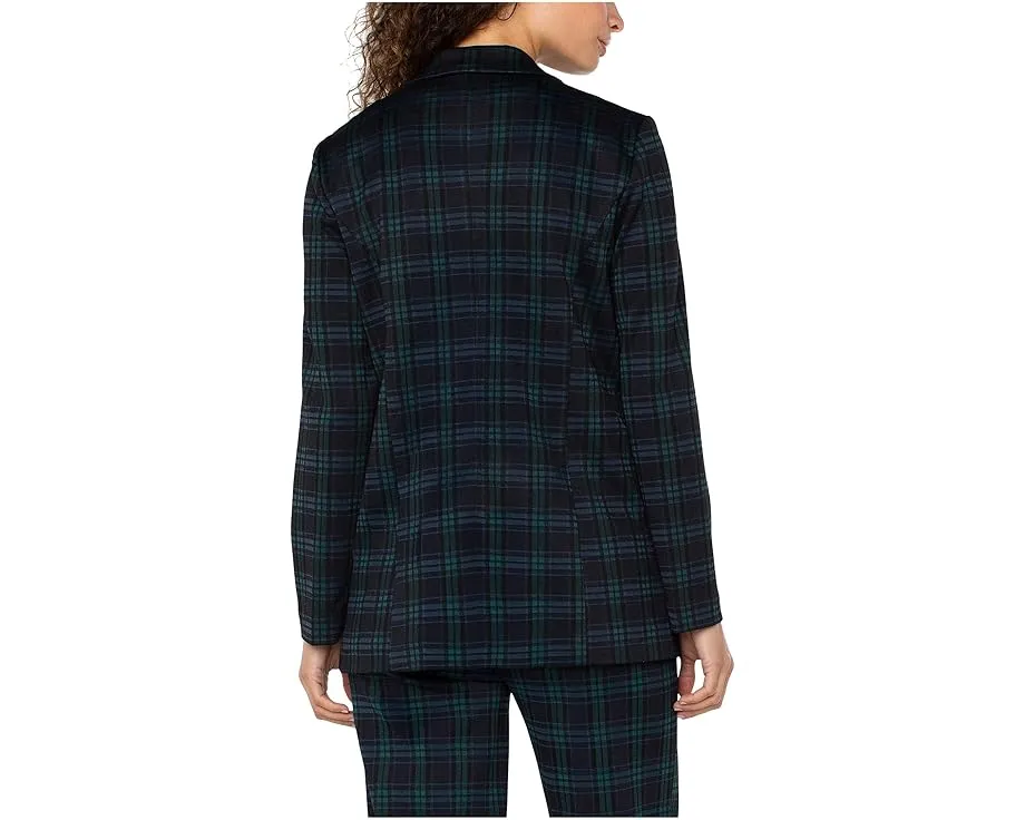 Блейзер Liverpool Los Angeles Boyfriend в клетку с жаккардовым узором