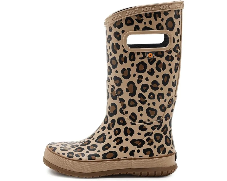Детские сапоги Bogs Kids Rain Boot Leopard с защитой от запаха