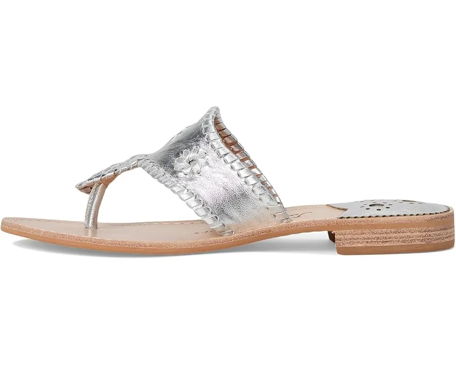 Плоские сандалии Jack Rogers с кожаным верхом и деревянным каблуком