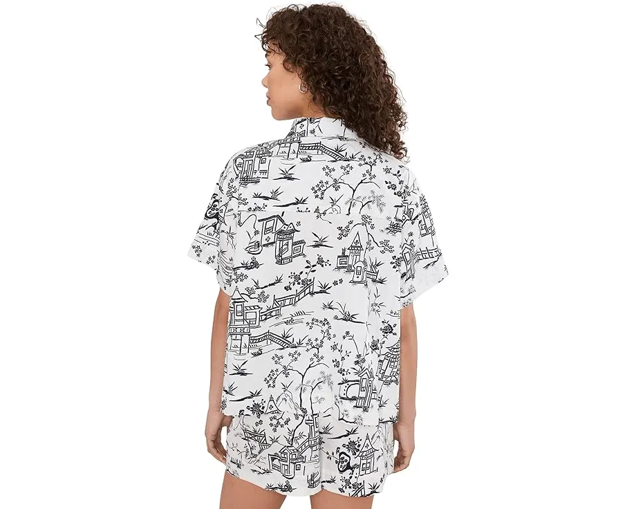 Toile Cotton Sateen Short Pajama Set