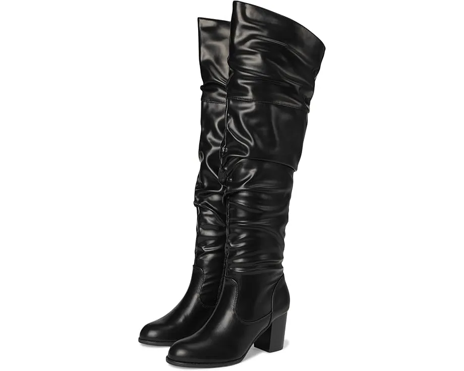 Journee Collection сапоги Kaison с плиссировкой и высоким голенищем