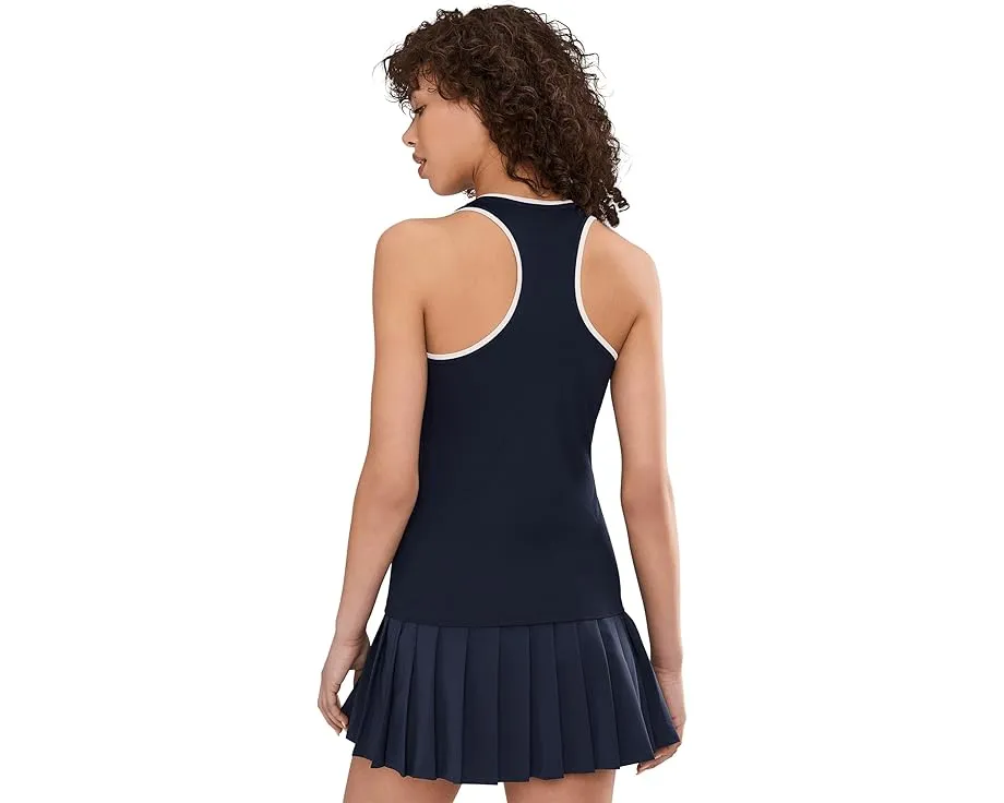 Топ теннисный adidas Heritage без рукавов с V-образным вырезом и контрастной резинкой