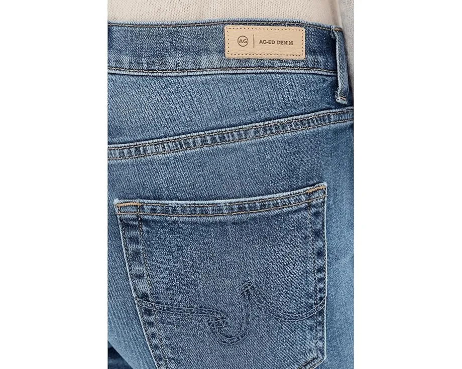 Джинсы Brinley Mid-Rise Straight Crop с прямым кроем от AG Jeans
