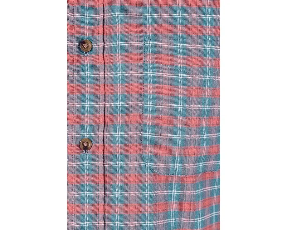 Рубашка Faherty Movement Brushed из смесовой ткани с начесом и карманом