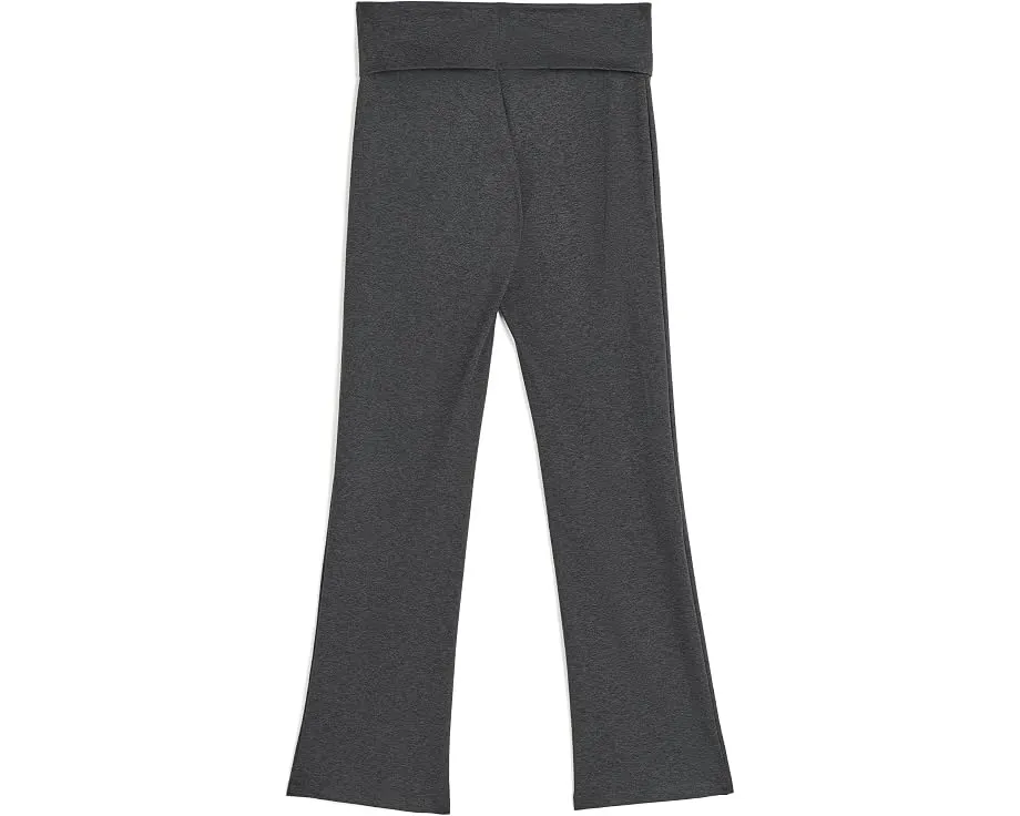Детские брюки клеш Adidas Black Grey Melange с отворотом