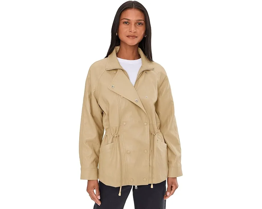 Анорак с кулиской на талии из искусственной кожи Avec Les Filles