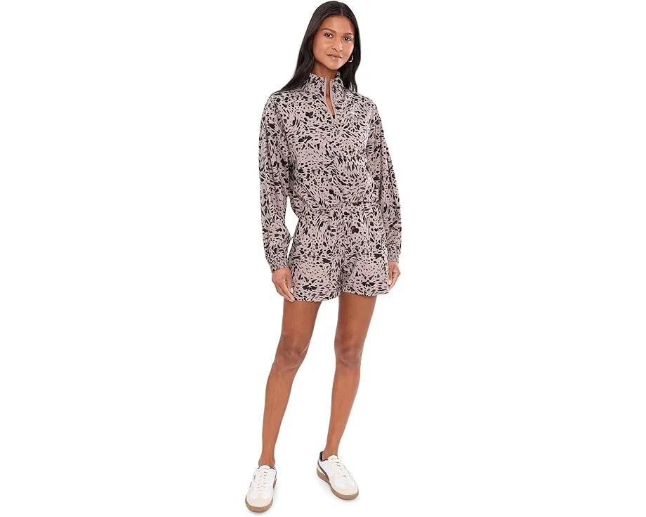Essentials Graphics Animal Print Relaxed Woven Half-zip Jacket